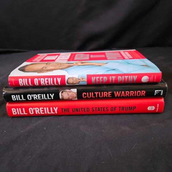 Bill O'Reilly Set of 3 Books Hard Cover First Editions Pithy, Trump, Warrior - Picture 2 of 13